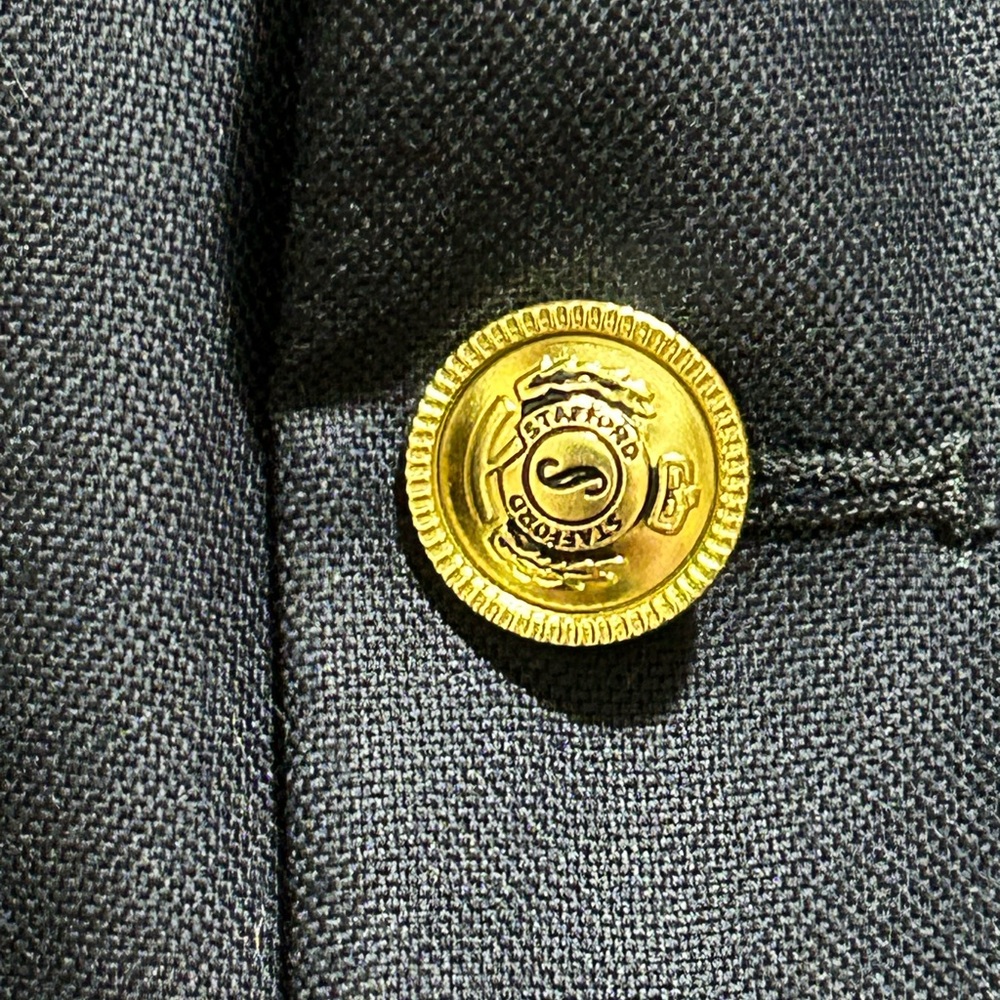 Stafford Men’s Navy Wool Blazer Sport Coat Jacket, 2 Button, Single Vent, 54L - Picture 6 of 14